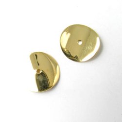 Vergoldete Silberm&uuml;nzen, gl&auml;nzend, gebogen, 12 mm