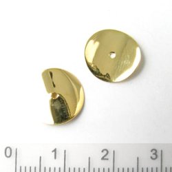 Vergoldete Silberm&uuml;nzen, gl&auml;nzend, gebogen, 12 mm