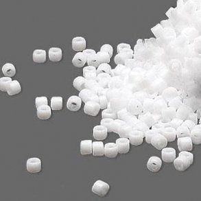 Delica, Größe #15, reinweiß, opak, 1,1x1,3 mm, 5,2g, 1800 Stk