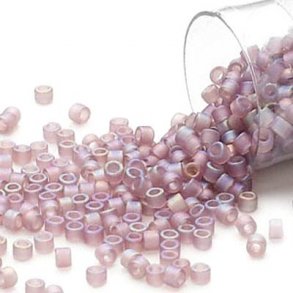 Delica, size #11, light purple, matt transparent 1.1x1.7mm.