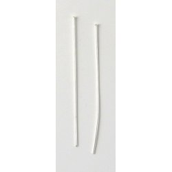 Nietstifte mit 1,5 mm Pl&auml;ttchen, Silber, 45x0,5 mm, 10 Stk.