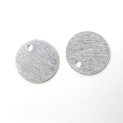 Silbermnzen, mit Loch an den Kanten, rustikal, 15 mm, 2 Stk.