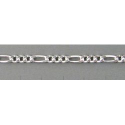 Figaro Panzer mit Facetten, Sterlingsilber, 0,4mm, 50 cm