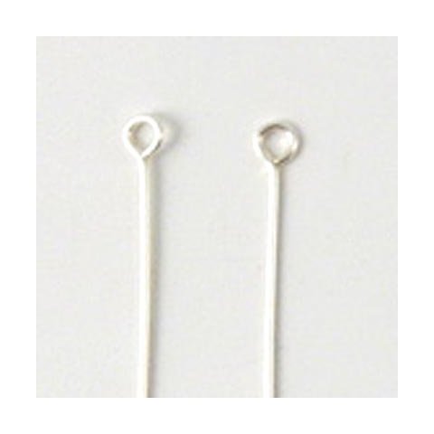 Eyepin, sterlingslv, 45x0,5 mm, 10 stk.
