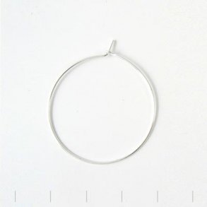 Kreole, versilbertes Messing, 35x0,7 mm. 6 Stk