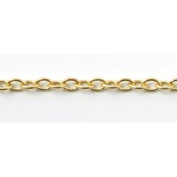 Ankerkette, AR80, vergoldetes Messing, 0,80 mm, 1 m