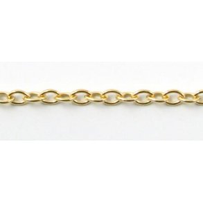 Ankerkette, AR80, vergoldetes Messing, 0,80 mm, 1 m