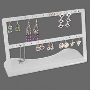 Schmuckstnder, mattes Acryl, 2 Reihen, 230x150x85 mm