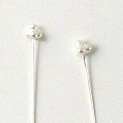 Nietstifte mit 4 Kugeln, extra kr&auml;ftiges, Silber, 52x0,7mm, 4 Stk.