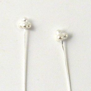 Nietstifte mit 4 Kugeln, extra kräftiges, Silber, 52x0,7mm, 4 Stk.