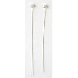 Nietstifte mit 4 Kugeln, extra kr&auml;ftiges, Silber, 52x0,7mm, 4 Stk.