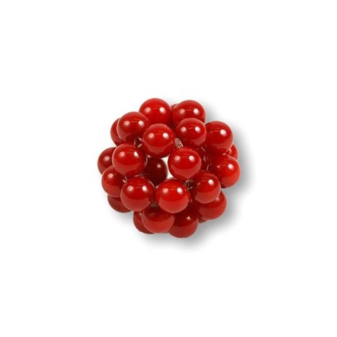 farvet howlit bær, rød, 19 mm. 1 stk.