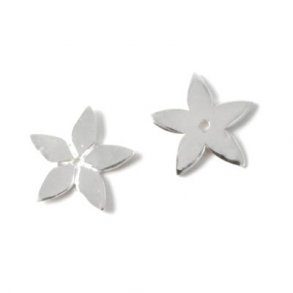 Silber, glänzend, 5-Blatt Blumen, 14 mm