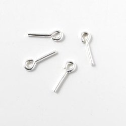 Stift&ouml;sen, Sterlingsilber, 10x0,8 mm, 4 Stk.