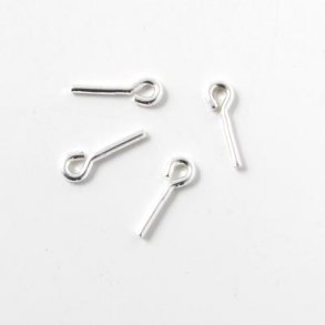 Stiftösen, Sterlingsilber, 10x0,8 mm, 4 Stk.