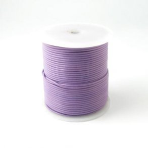 Lederband, lila, 2 mm, 50 m. (ganze Rolle).