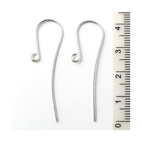 rekroge, lang med je, sterlingslv, 42x12x0,9 mm.