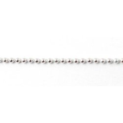 Ball chain, silver, with 1 pc ball chain connector, 1,5mm, 50 cm