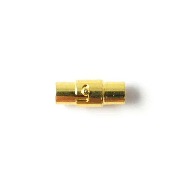 Magnetlås/bajonetlås, forgyldt messing, 5/4 mm, 1 stk