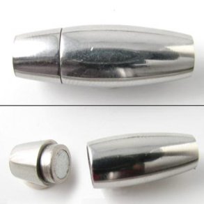 Magnetverschluss, steel, rund oval m. Kappe, 5 mm