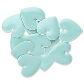 Emalje vedhng, havskum hjerte, 16x16 mm, 2 stk