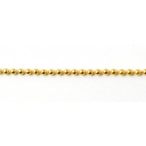 Ball chain, gilded silver, 1.5mm, 20cm (incl. 1 ball chain connector per 40cm) 
