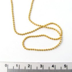 Kugelkette, vergoldetes Silber, 1,5 mm, 20 cm