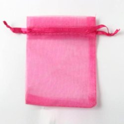 Schmuckbeutel, pink, Organza 7x9 cm, 20 Stk