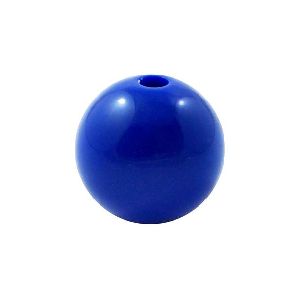 Acryl-Perlen, 14 mm, rund, dunkelblau, 6 Stk.