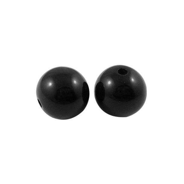 Acryl-Perlen, 20 mm, rund, schwarz, 6 Stk.