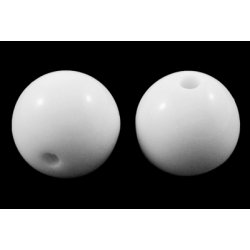 Acryl-Perlen, rund, wei&szlig;, Durchmesser 12 mm, 10 Stk.