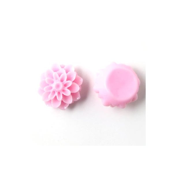 Resin, Dahlien, rosa, 16x8 mm, 2 Stk.