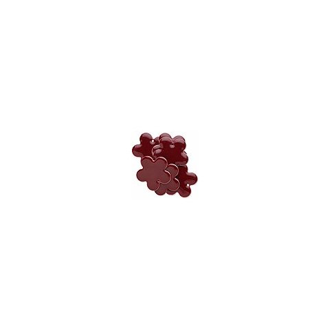 Emalje vedh&aelig;ng, stor bordeaux blomst, 27 mm, 2 stk