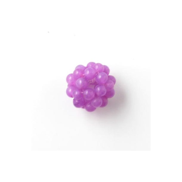 Jade b&aelig;r, violet, 15mm. 1 stk.