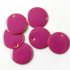 Emalje, rdviolet mnt fg. m kanthul 14mm, 4stk