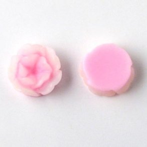 Resin, Seerosen, rosa-weiß, 12,8x5 mm, 2 Stk.