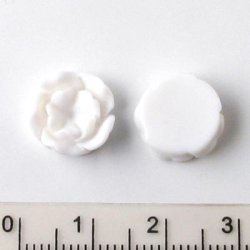 Resin, Seerosen, wei&szlig;, 12,8x5 mm, 2 Stk.