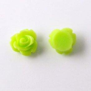 Resin, Rosen, limegrün, 10,5x6,8 mm, 2 Stk.