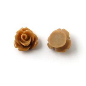 Resin, Rosen, Hellbraun, 10,5x6,8 mm, 2 Stk.