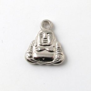 Aluminium, Buddha, Anhänger, 18 mm, 10 Stk.