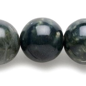Ceramic beads, green speckled, ca. 22mm, 2pcs.