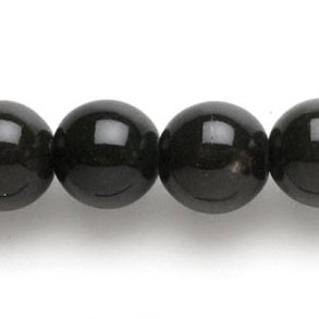 Ceramic beads, dark green, round, ca. 14mm, 2pcs.