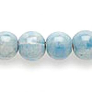 Ceramic beads, baby blue, round, ca. 13 mm, 4pcs.