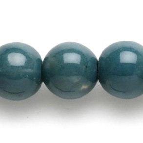 Ceramic beads, sea blue, round, ca. 17mm, 2pcs.