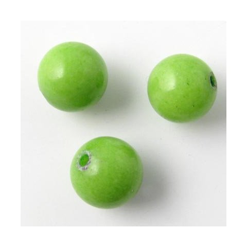 Candy-jade, rund, gr&oslash;n, 14 mm, 6 stk.