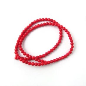 Candy jade, entire strand of beads, red, 4mm, 90pcs.