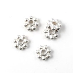 Blumen, Sterlingsilber, Durchmesser 7 mm, 2 Stk.