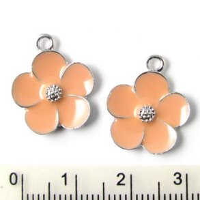 Buttercup, silvered/powder-tinted, 1 eye, 16mm, 2pcs.