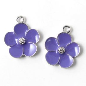 Buttercup, silvered/purple, 1 eye, 16mm, 2pcs.
