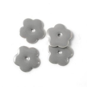 Emalje, gr blomst, fs, hul i midt, 14 mm, 4stk